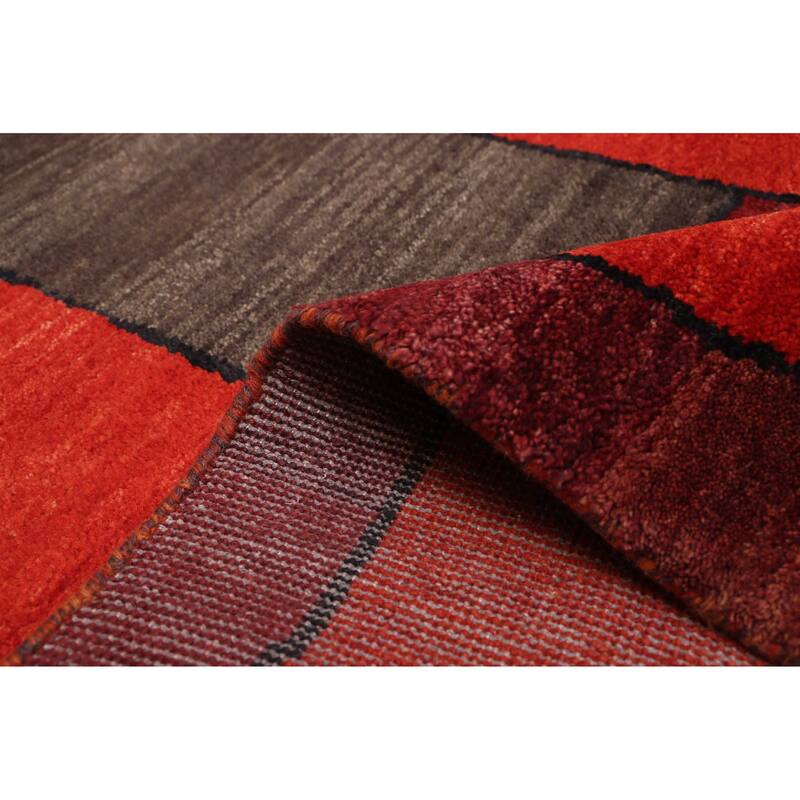 ECARPETGALLERY Hand-knotted Peshawar Ziegler Red Wool Rug - 4'11 x 6'11