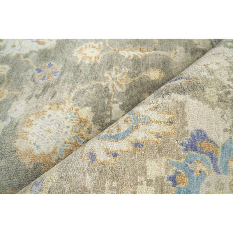 EXQUISITE RUGS Essex Hand-knotted New Zealand Wool Brown/Grey/Blue Area Rug.