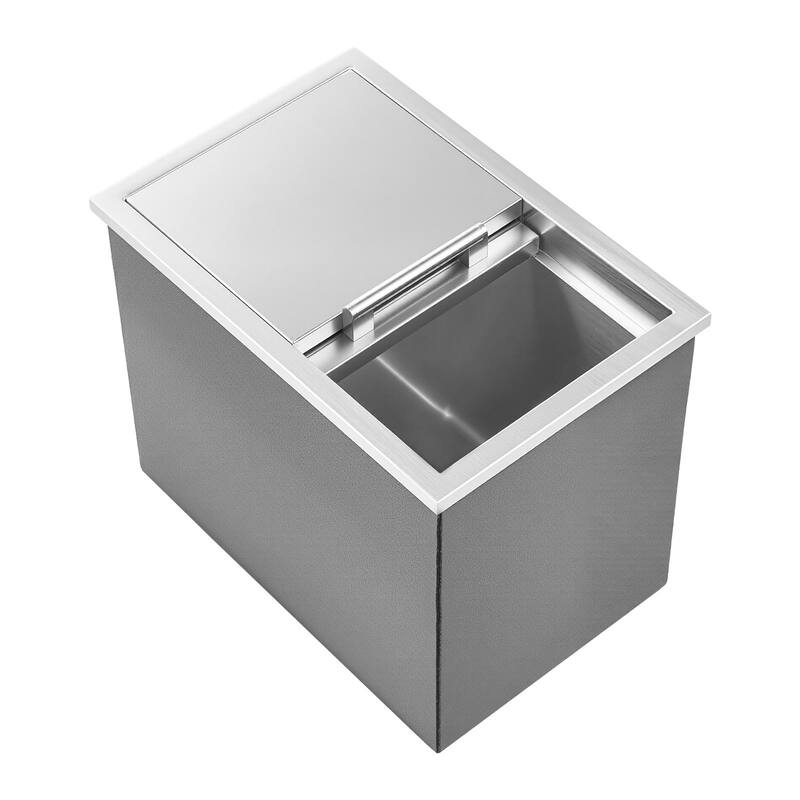 28.6 QT Versatile Ice Bin Cooler with Sliding Lid and Non-Electric Insulation Perfect for Outdoor and Indoor Use
