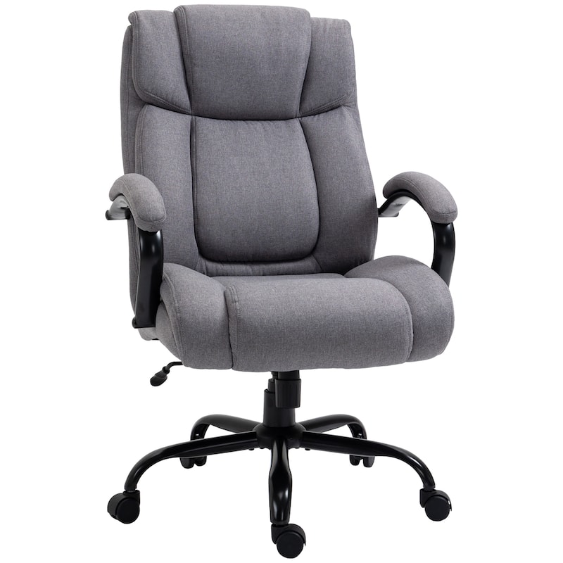 Vinsetto Big and Tall Executive Office Chair High Back Computer Desk Chair Ergonomic Swivel Chair with Linen Fabric
