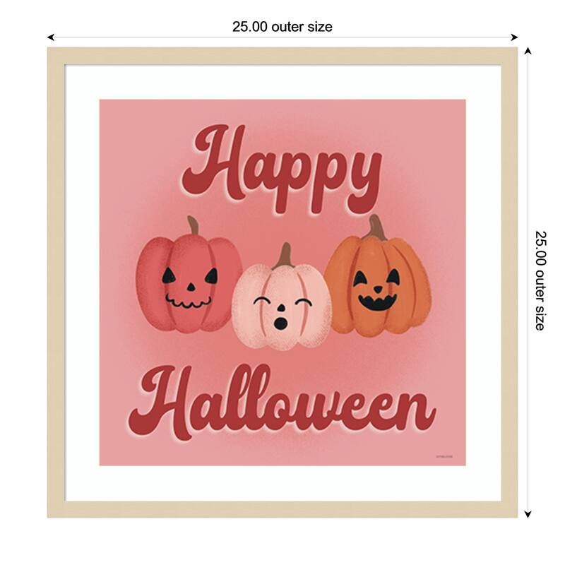 Hometown Halloween XV by Softshell Studio Wood Framed Wall Art Print - Medium