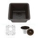 preview thumbnail 1 of 44, 15" x 15" Quartz Single Bowl Drop-In Granite Composite Sink - 15"x15"