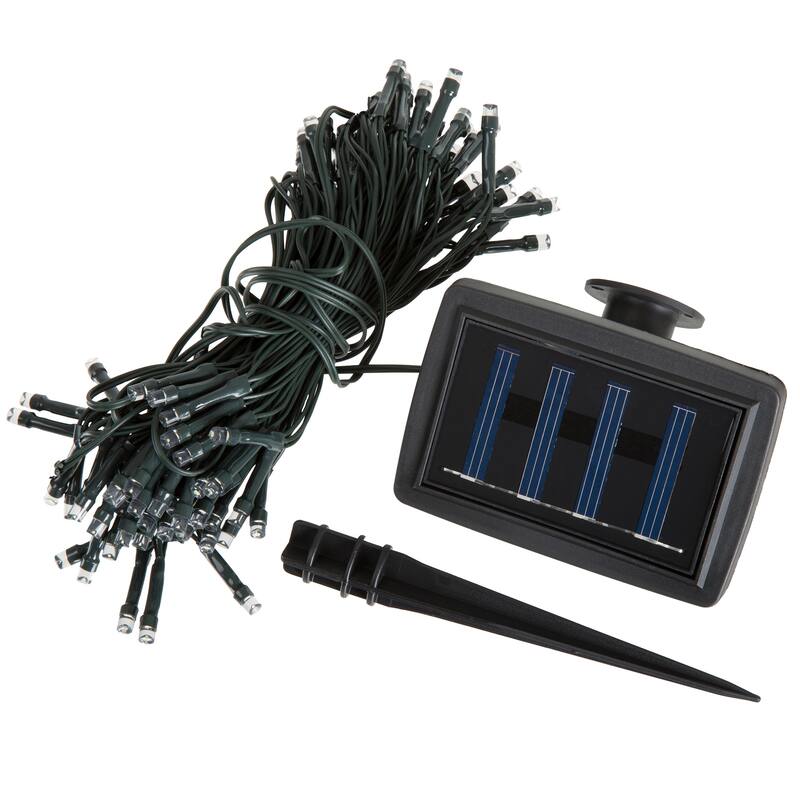 Pure Garden Solar Powered LED String Lights - White - 100 Lights
