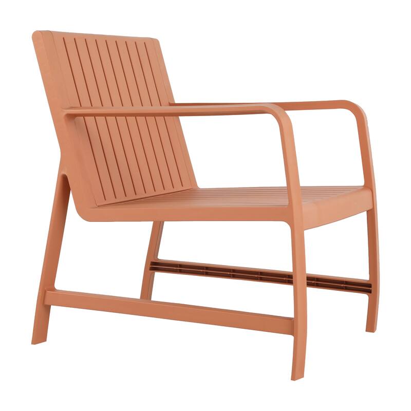 5-Piece Set - 3-Seater Sofa,2 Chairs & 2 Coffee Tables Waterproof PP Material- Easy Assembly Patio Conversation Set