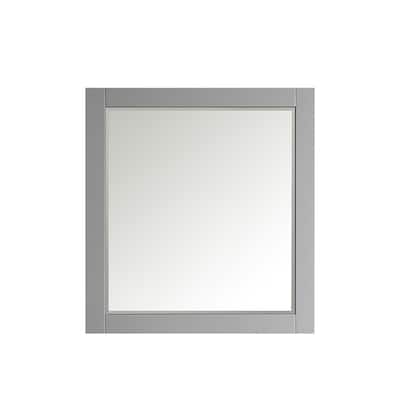 Florence 36 Inch Rectangular Bathroom/Vanity Framed Wall Mirror In Grey - 36 inches