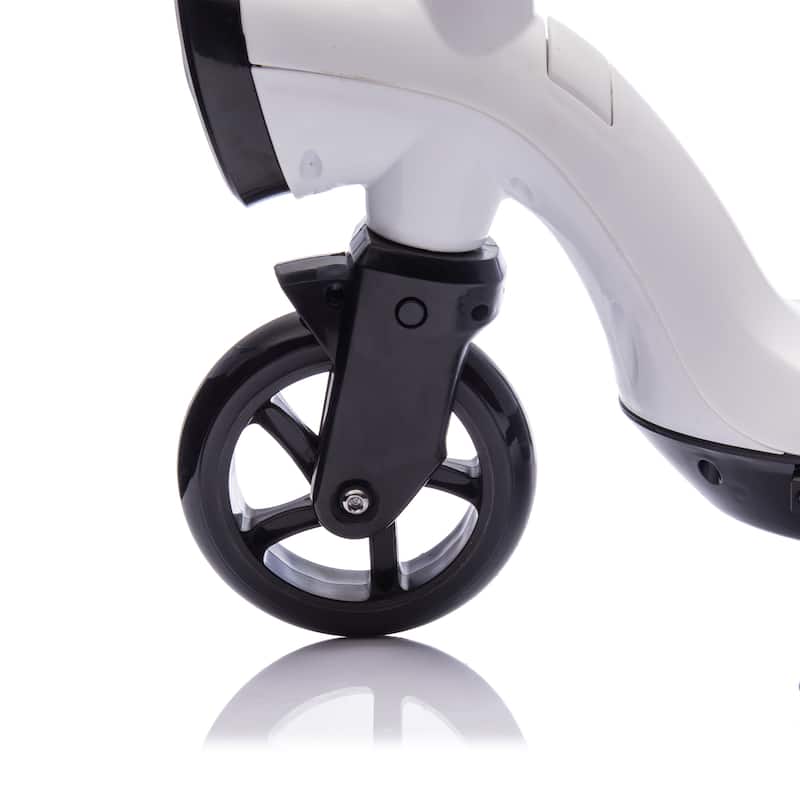 Kids Ride On Electric Scooter With Kickstand,Scooter Bell,Wider Pedal,Non-Slip Handle,Colorful LED Lights,For Kids 6+.