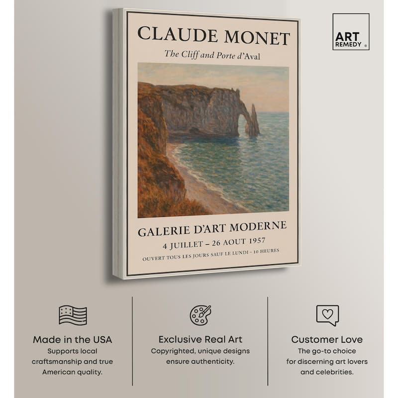 Monet's Seascape Canvas by Art Remedy