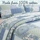 preview thumbnail 5 of 4, Porch & Den Lehman Cotton Blue Quilt Bedding Set