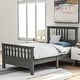preview thumbnail 1 of 24, Twin Size Wood Platform Bed Gray - Twin