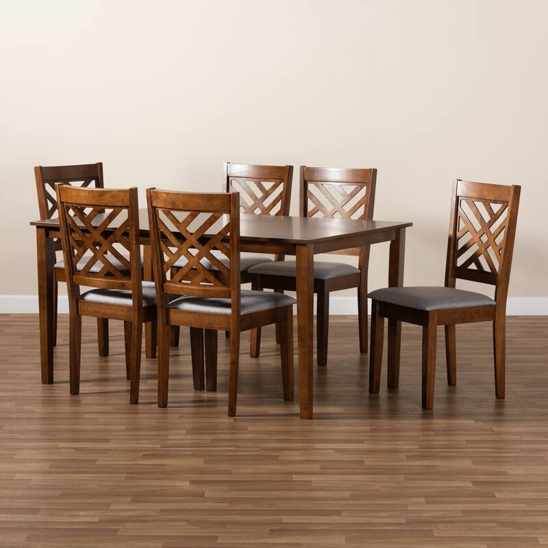 Caron Modern and Contemporary Transitional 7-Piece Dining Set