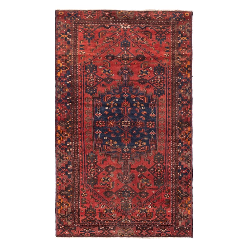 ECARPETGALLERY Hand-knotted Andelz Red Wool Rug - 3'11 x 6'8