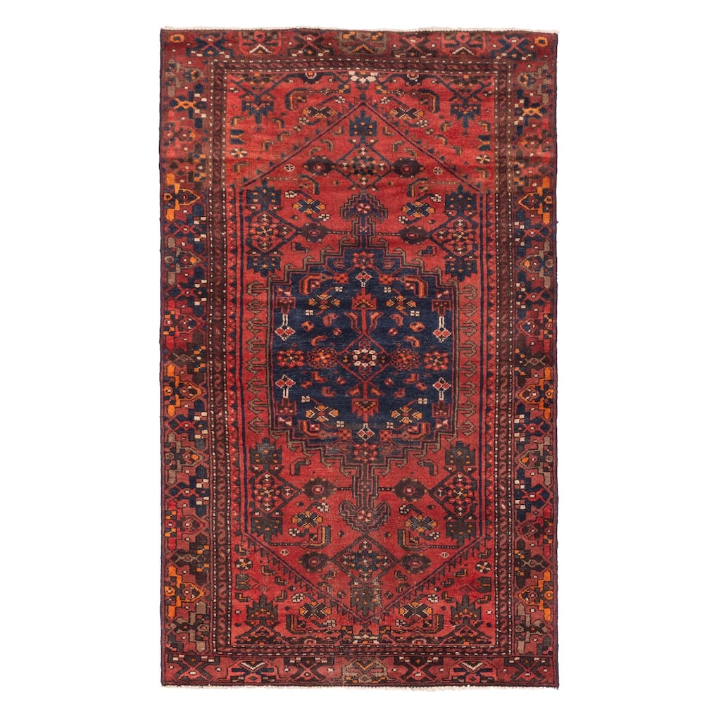 ECARPETGALLERY Hand-knotted Andelz Red Wool Rug - 3'11 x 6'8