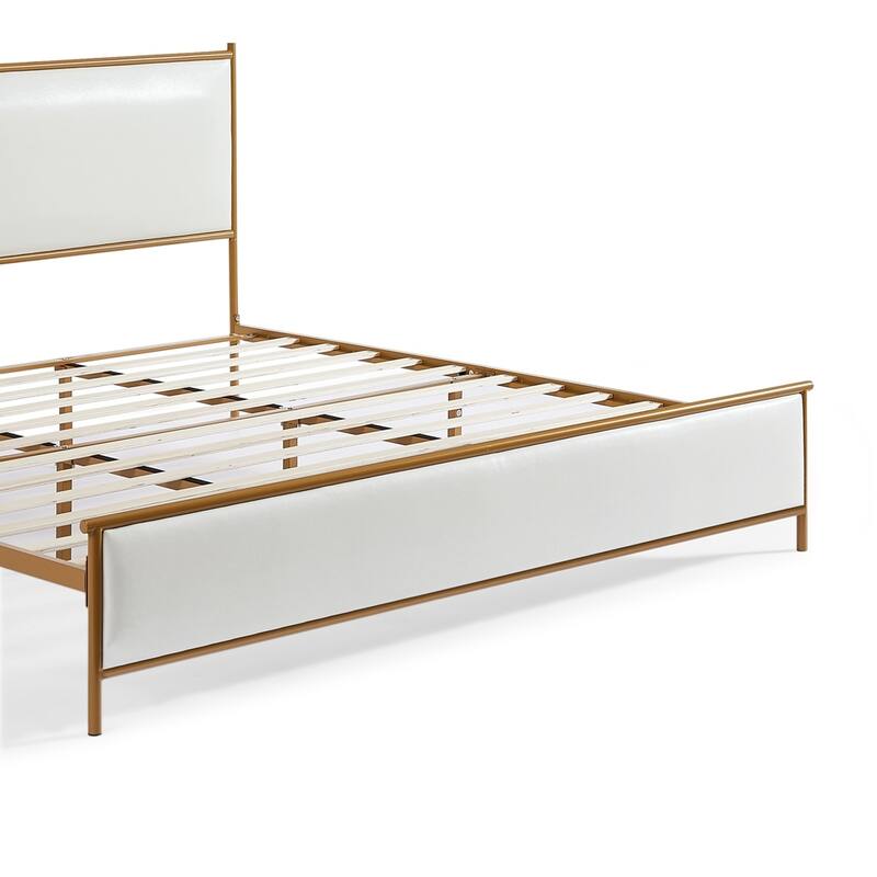 Classic Metal Platform bed with support legs
