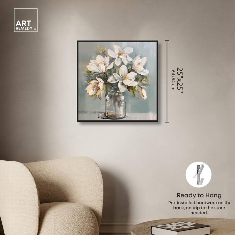 Prismatic Floral and Jar Canvas by Art Remedy