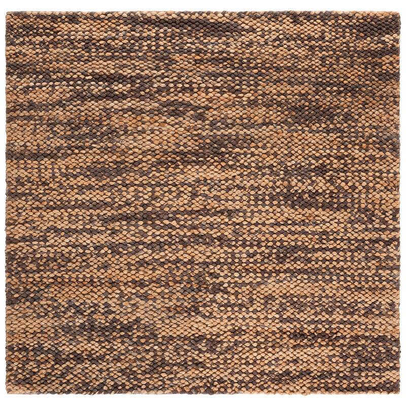 SAFAVIEH Handmade Natural Fiber Couture Francette Jute Rug - 6' Square - Natural/Brown