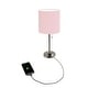preview thumbnail 99 of 99, Porch & Den Custer Metal/ Fabric Lamp with Charging Outlet