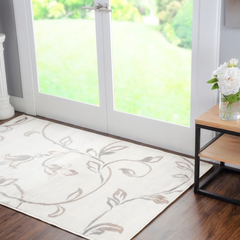 Superior Floral Vine Modern Indoor Area Rug or Runner