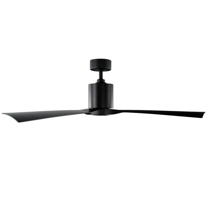 Aviator 54 Inch Three Blade Indoor / Outdoor Smart Ceiling Fan with Six Speed DC Motor in Graphite Finish.