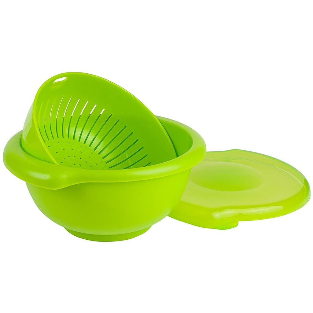 Hutzler 3-in-1 Berry Bowl Keeper, Colander & Container, Keeps Berries Fresh Longer, 1 Quart Capacity