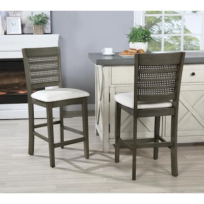 Walden 24" Cane Back Stool (2-Pack)