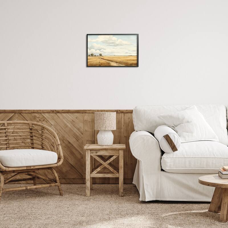 Stupell Path Through Vast Grassland Framed Giclee Art Design By LSR Creative Studio