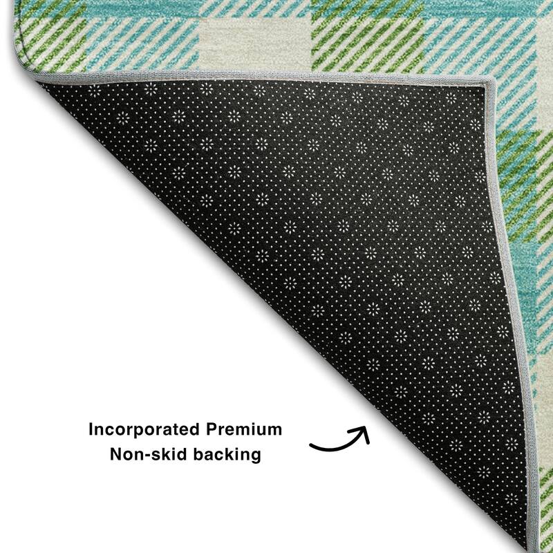 Premium Washable Super Soft Plaid Mayfield Rug