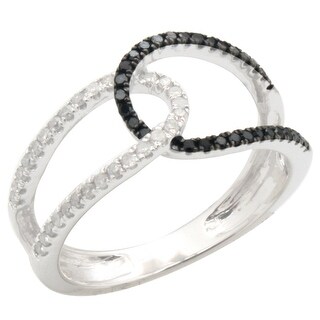 Shop Prism Jewel 0 27ct Black Diamond And G H I3 Natural Diamond Promise Ring 925 Sterling Silver Size 7 Overstock 30939595