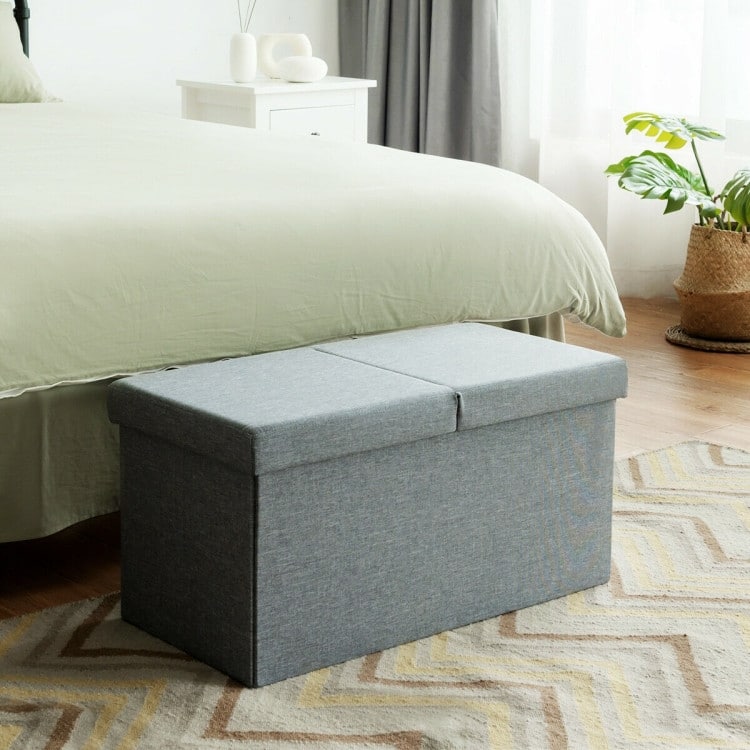 30" Folding Storage Ottoman with Lift Top