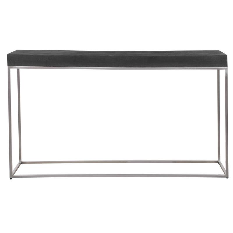 Uttermost Jase Console Table - Black / Brushed Nickel