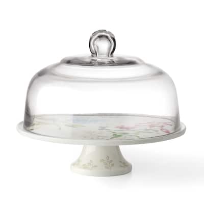 Lenox Butterfly Meadow 25th Anniversary Cake Plate - 11.26" x 11.26 x 10"