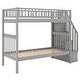 preview thumbnail 21 of 23, Modern & Simple Style Twin over Twin Bunk Bed with Trundle,Solid Wood Convertible Bed with Storage Staircase