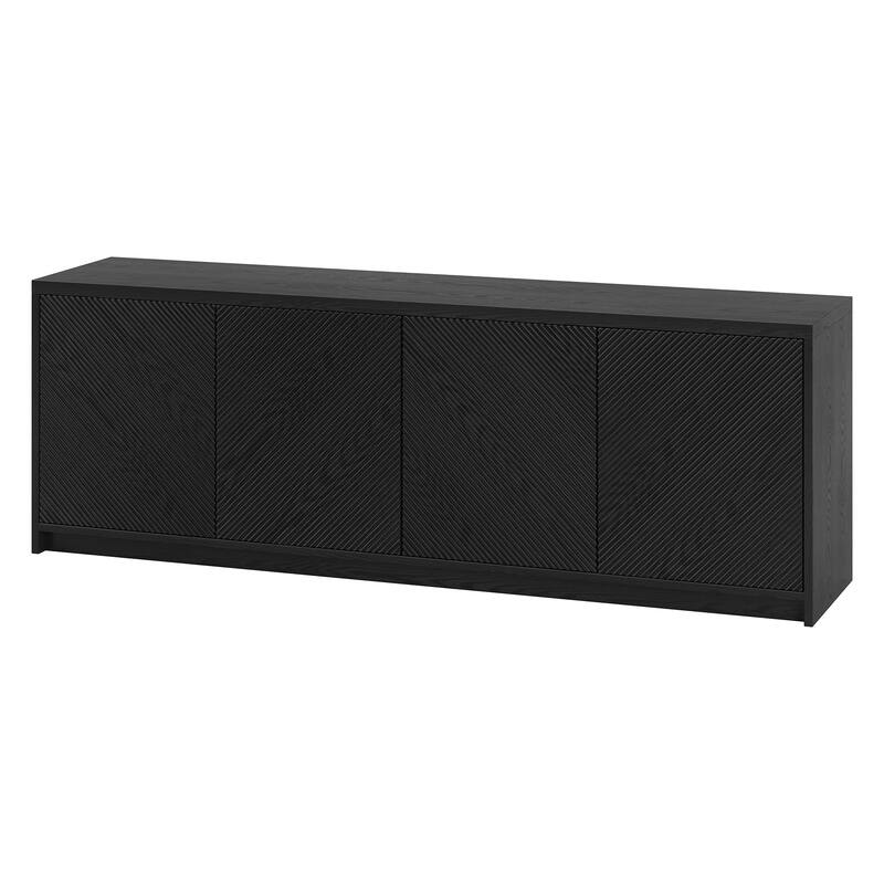 Renad Rectangular Fluted TV Stand for TV's up to 78" - 70" Wide