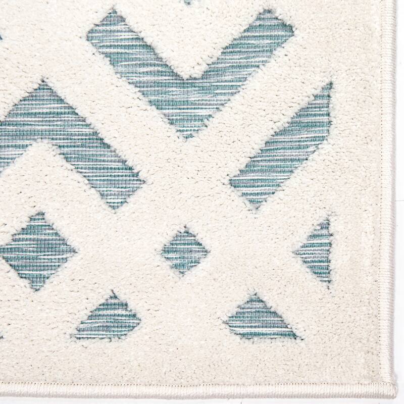 Simply Southern Cottage Covington Geometric Indoor Outdoor Rug