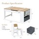 preview thumbnail 2 of 6, Activity Children Table with Storage Bookcase and 2 Chairs Set