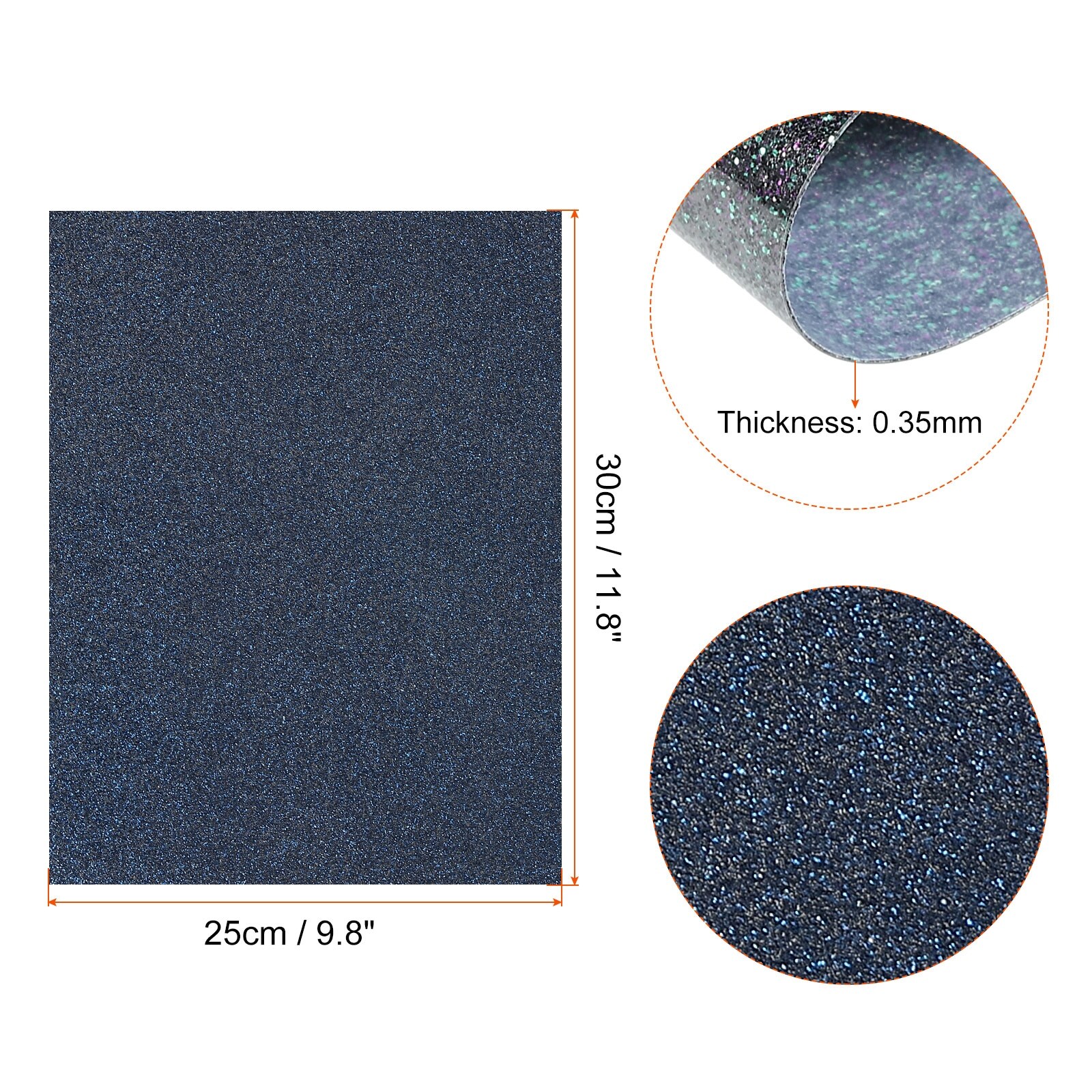 Navy Blue Pearl Glitter thermal transfer vinyl