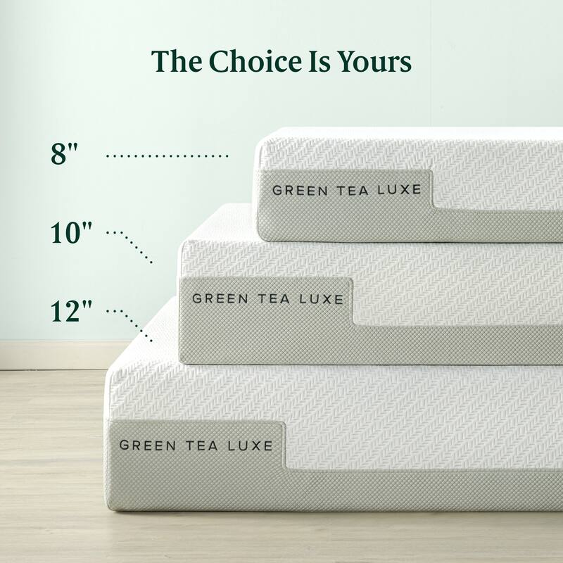 Priage by ZINUS 8 Inch Green Tea Luxe Memory Foam Mattress