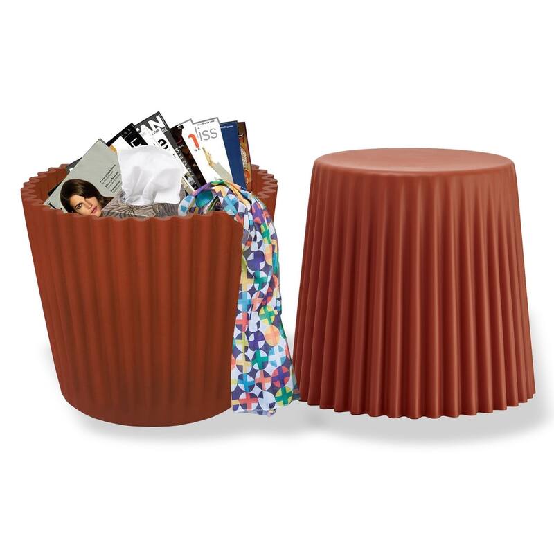 2xhome Orange Multi-Functional Cupcake Stool - Dining Chair - Ottoman - or End Table