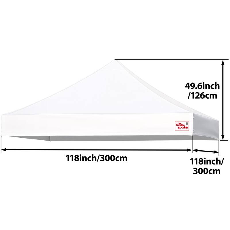 Tradesparker Commercial Canopy Replacement Top Windproof with Sand Bags