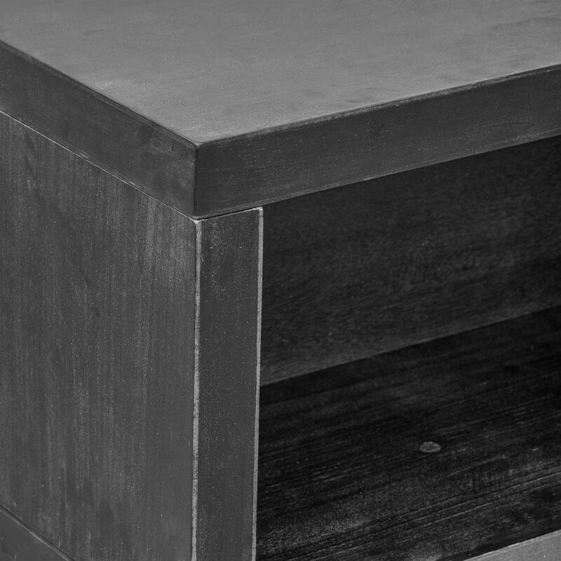Symmetrical 2-Tier Open Shelf Retro Console Table