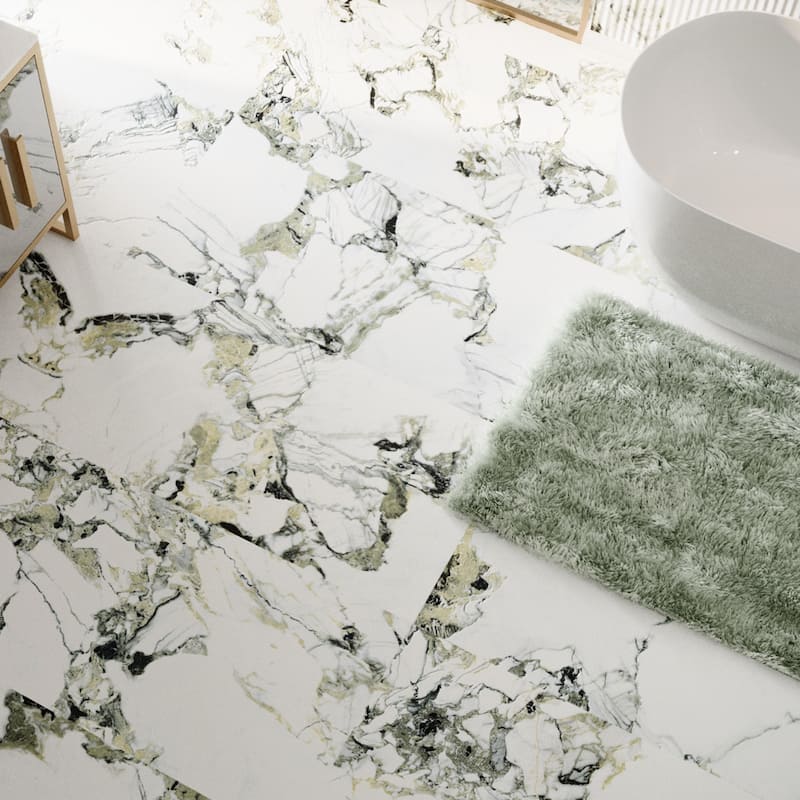 Merola Tile Touche Jade 23-1/2" x 47-1/8" Porcelain Floor and Wall Tile