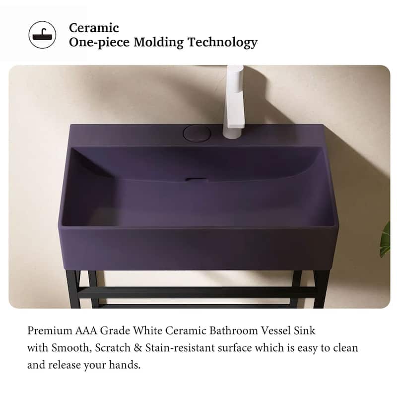 24" Freestanding Bathroom Vanity with Ceramic Sink - 23.62'' x13.98'' x 33.46''