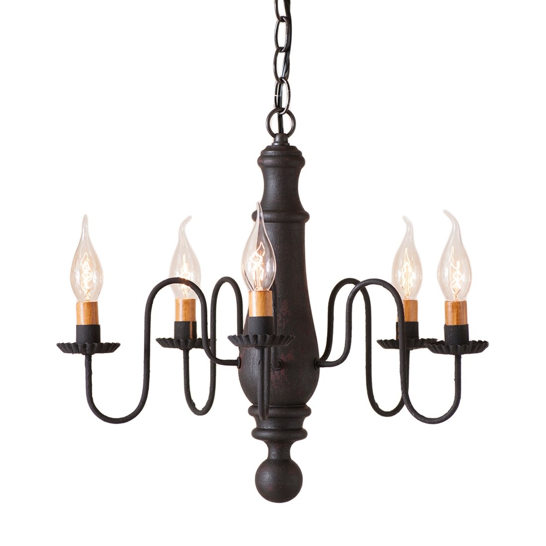 Medium Norfolk Chandelier in Hartford Black over Red - 17 X 17.5 X 17.5 inches - Chandeliers For Bedrooms by Overstock.com
