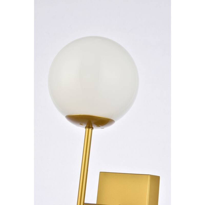 Nina 1 Light White Glass Wall Sconce