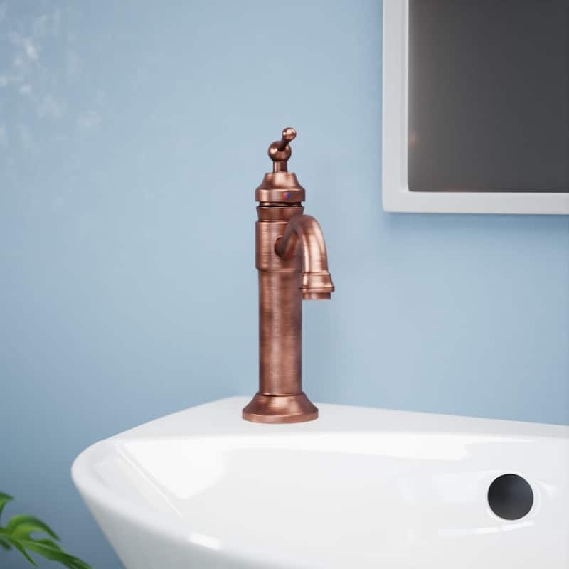 Brass Bathroom Faucets 11.75" Bathroom Faucet with Antique Copper Finish