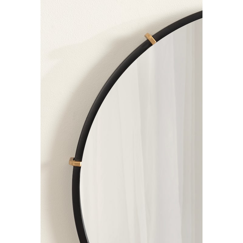 Kate and Laurel Venturi Round Metal Mirror - 27" Diameter