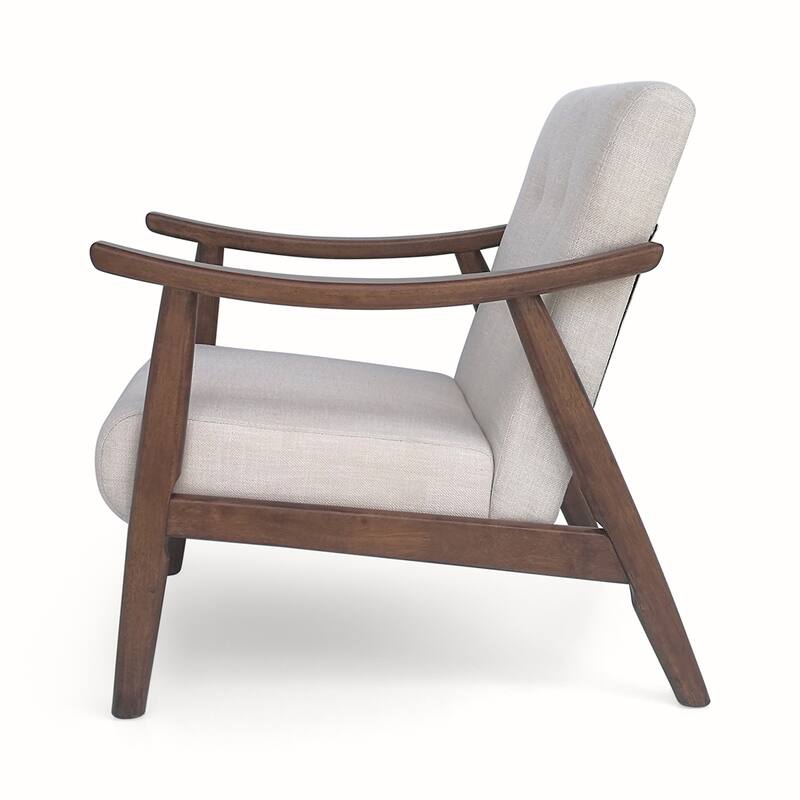 Solid Wood Tufted Armchair