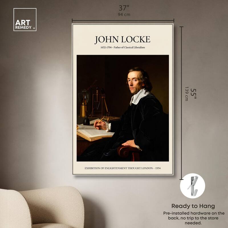 Father of Liberalism Depicted Canvas by Art Remedy