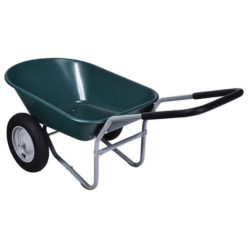 Costway 2 Tire Wheelbarrow Cart Heavy-duty Dolly Utility Cart
