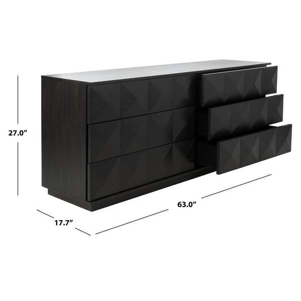 SAFAVIEH Couture Patty Contemporary 6-drawer Black Dresser