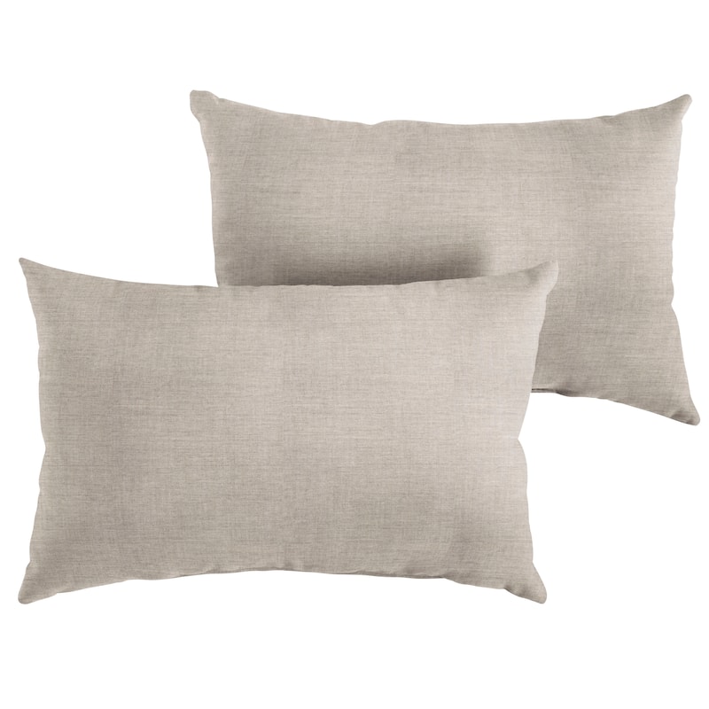 Sunbrella Cast Silver Indoor/Outdoor Knife Edge Pillow (Set of 2)